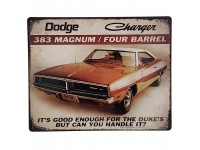 Enseigne Dodge Charger en métal / 383 Magnum